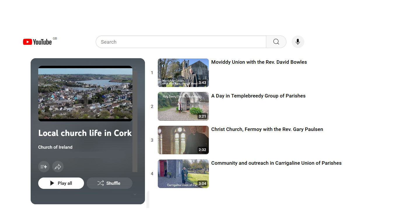 Local church life in Cork – video playlist