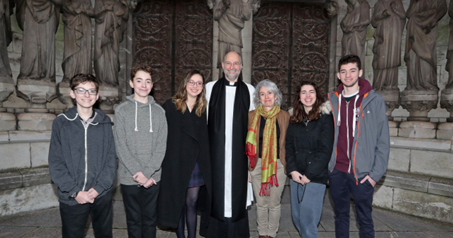 Canon Alan Marley, following his Commissioning as a Chaplain to University College Cork and his Installation as Prebendary of Dromdaleague and Kilnaglory with his wife Anne, and their family. Picture: Jim Coughlan.