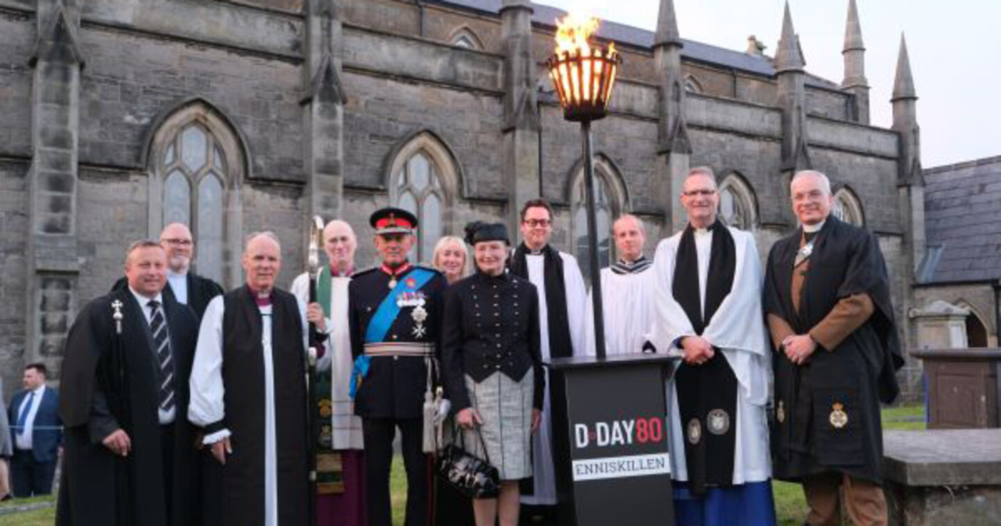 Clergy who took part in the service around the beacon at St. Macartin’s Cathedral.