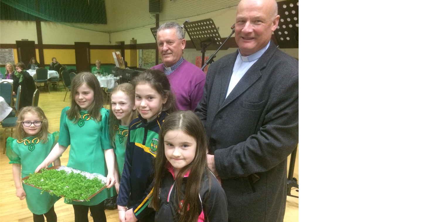 The Rector of Errigal and Desertoghill, Rev Paul Whittaker, and the Parish Priest of Errigal, Fr Brendan Crowley, at the Blessing of the Shamrock ceremony in Glenullin.