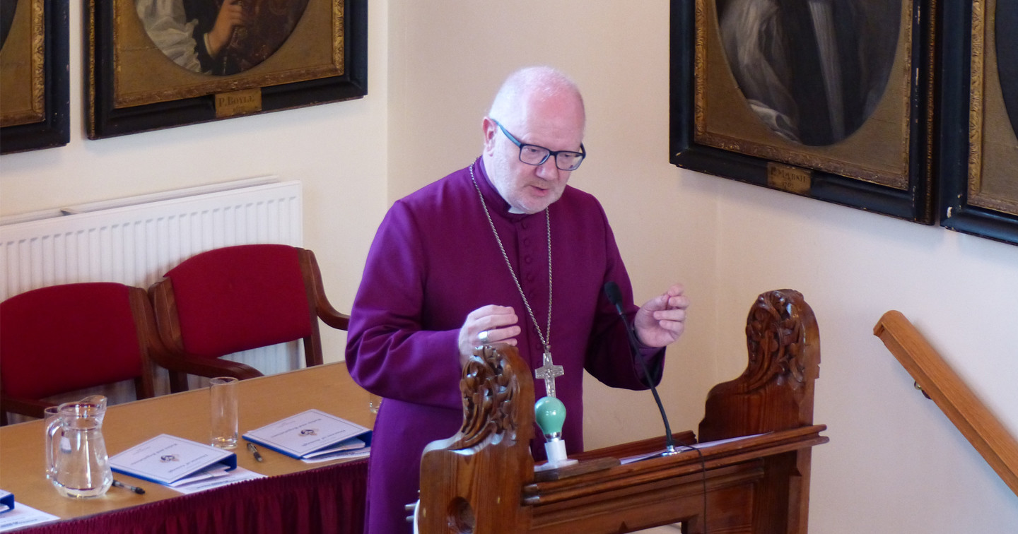 Archbishop Richard Clarke delivering the Presidential Address.