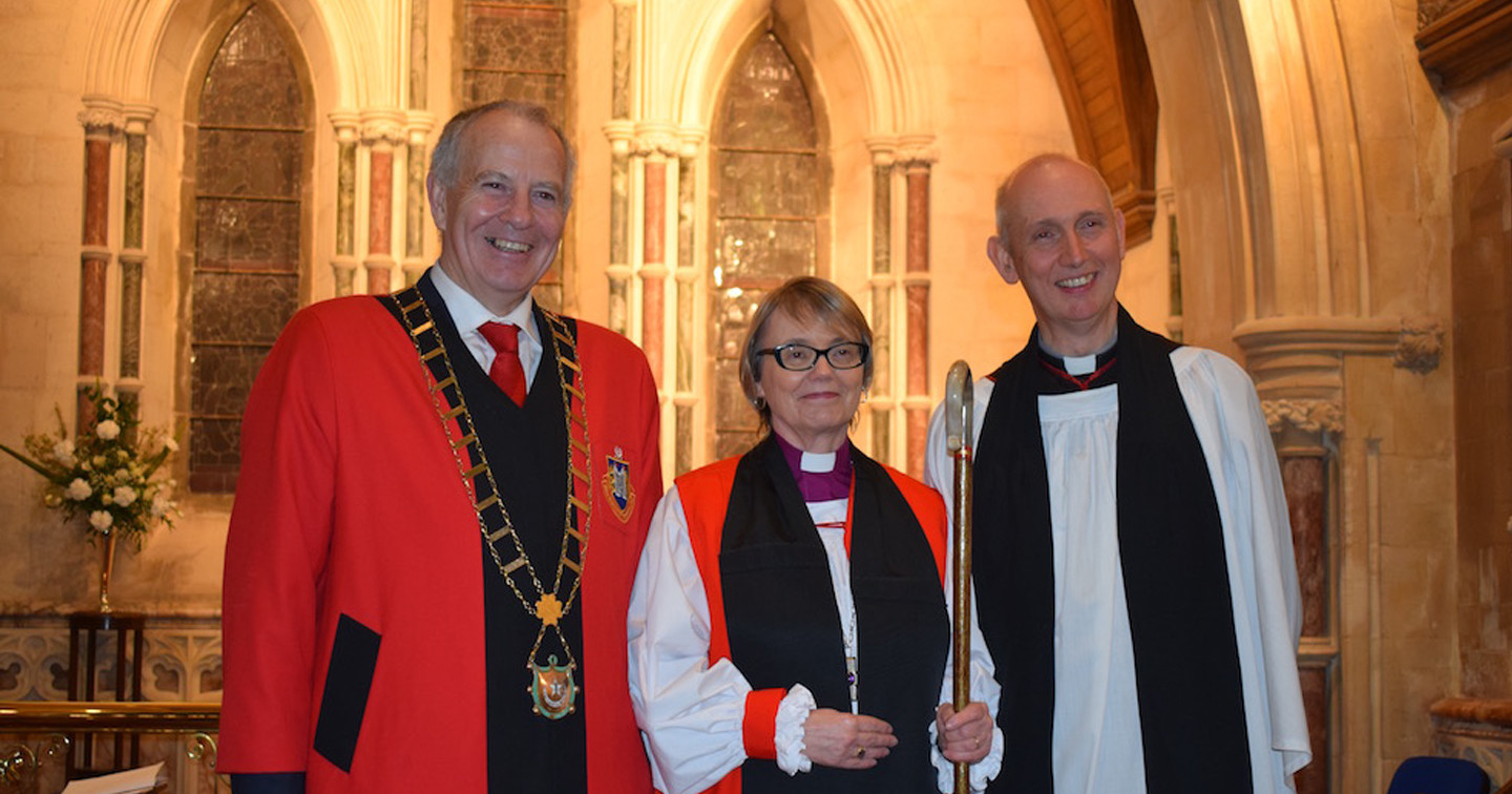 Left to right: Cllr Oliver Tully (Mayor of Drogheda), Bishop Storey & Rev Roy Taylor.
