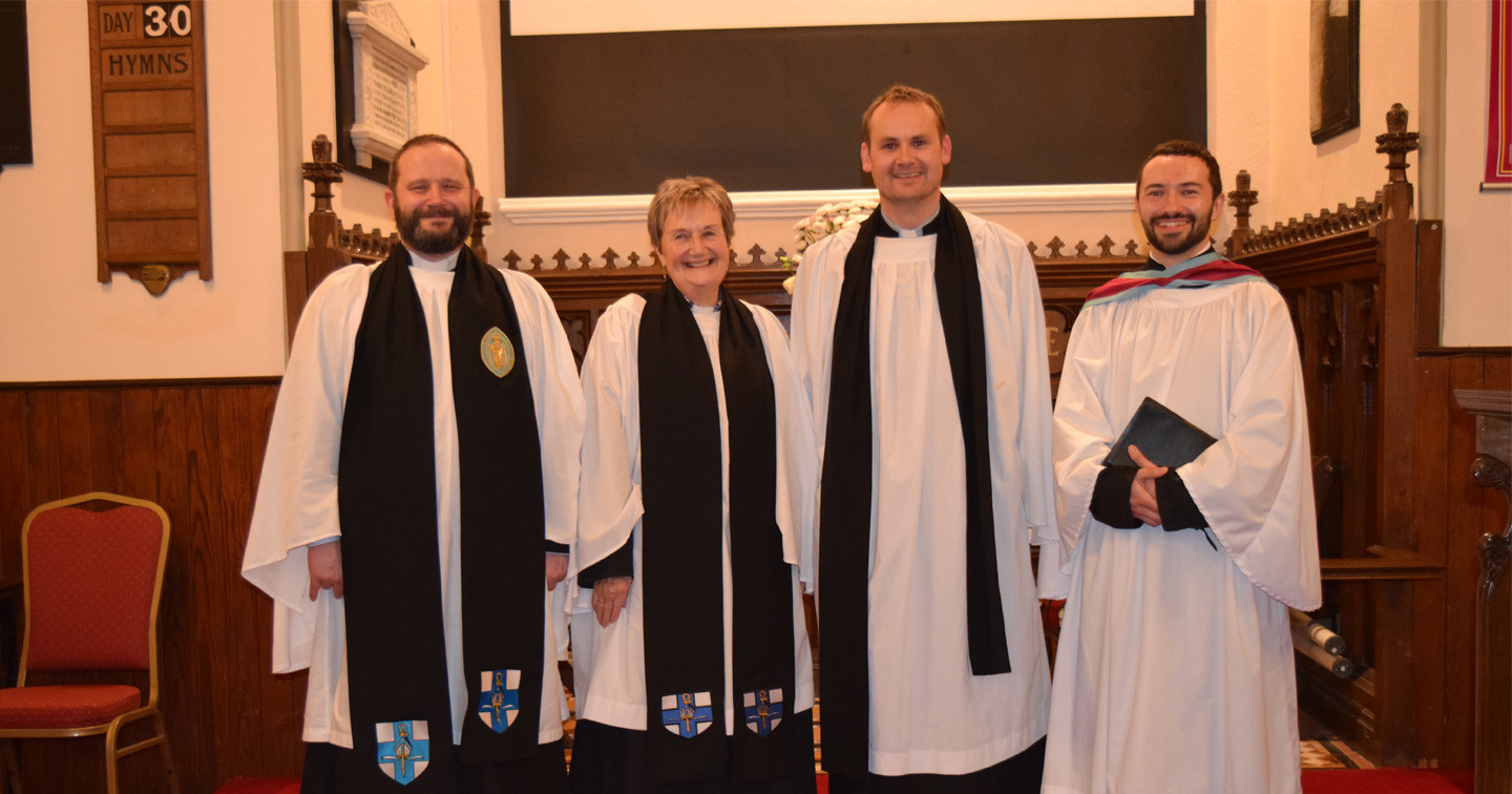 The Venerable Craig McCauley, Canon Hazel Hicks, the Revd Alastair Donaldson and Mr Matthew Topley. Photo credit: Ian Horner.