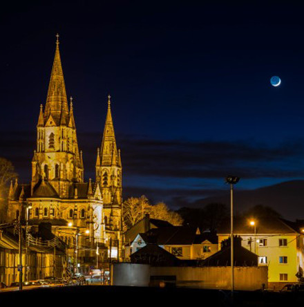 Cathedral astronomical photograph by Cork PhD student features on Bishop Paul and Mrs Susan Colton’s 2020 Christmas card
