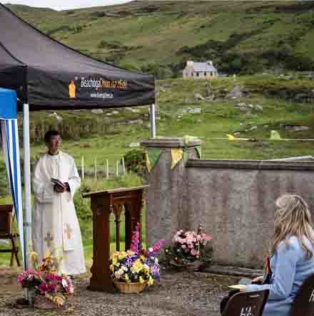 Castlerock rector celebrates St Columba in Irish language service in Donegal Gaeltacht