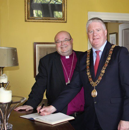 Lord Mayor of Cork makes annual courtesy visit to Bishop Paul and Mrs Susan Colton