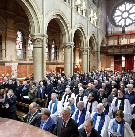Service to commemorate the Centenary of the end of the First World War held in Saint Fin Barre’s Cathedral, Cork