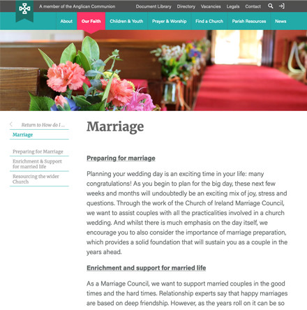 New Marriage Council web pages