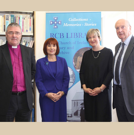 Ministerial visit to RCB Library - €100,000 grant supports digitisation of Church of Ireland parish registers