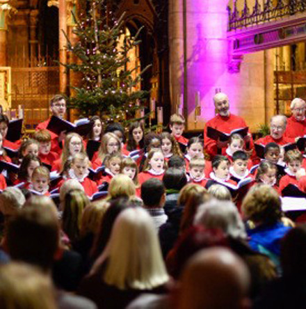 A full Cathedral for the annual Christmas Concert by St Fin Barre’s Cathedral Choir, Cork
