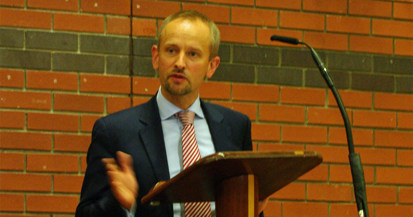 Mr David Ritchie, Chief Officer of the Representative Church Body, addresses Synod.