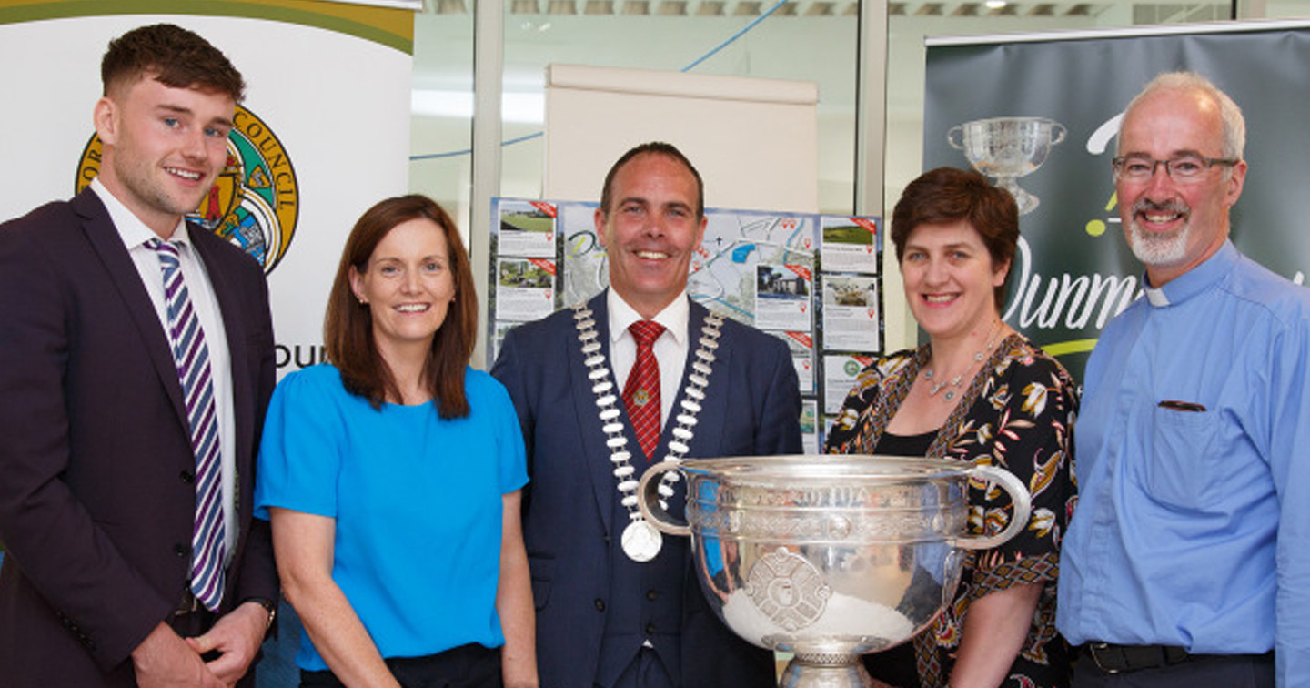 John Power (CIT Marketing Intern), Michelle Collins (CIT Placement Officer), Cllr. Declan Hurley (Mayor of the County of Cork), Marie Healy (Failte Ireland) and the Rev. Cliff Jeffers (Church of Ireland, Dunmanway).