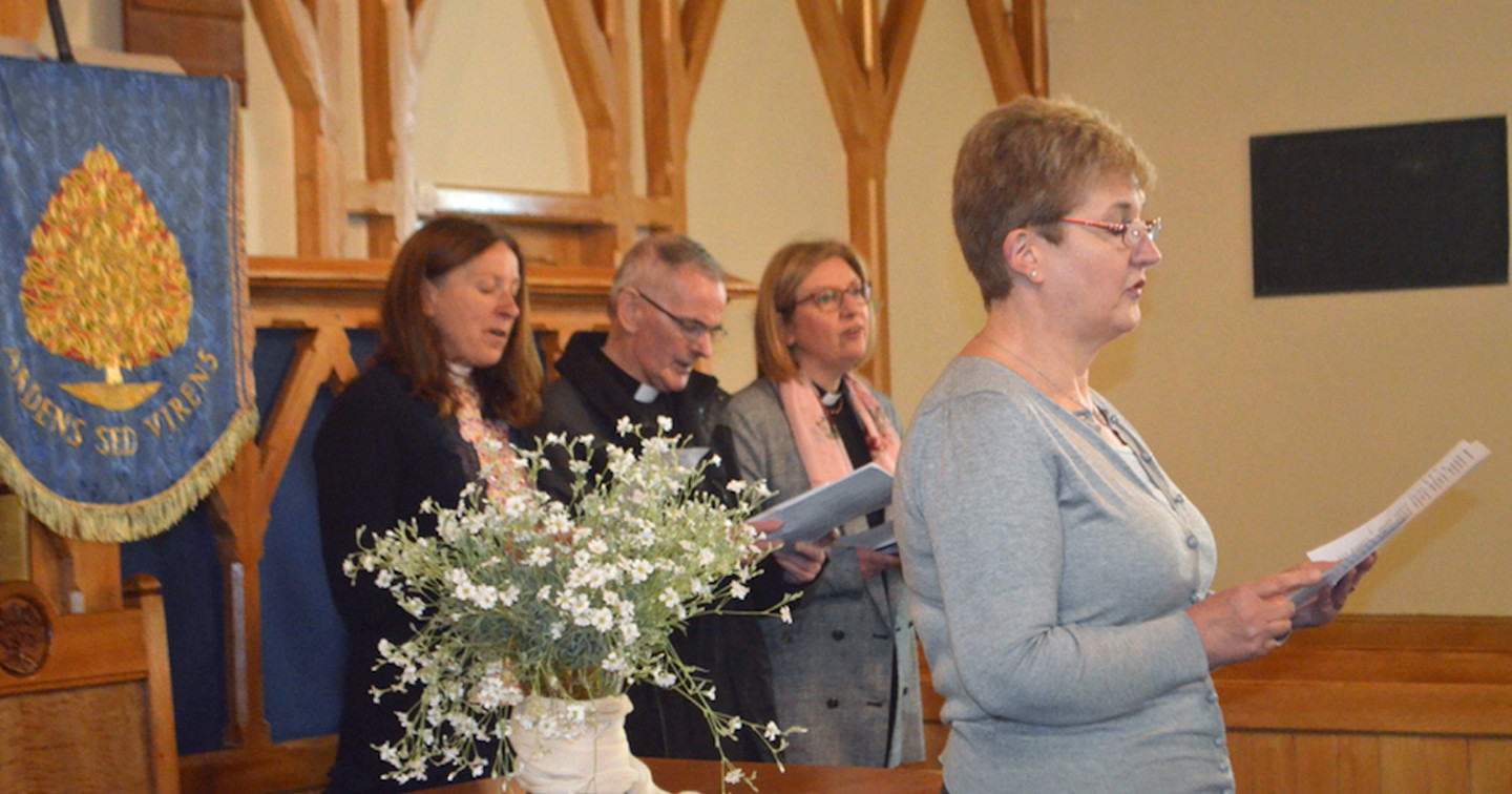 Left to right: the Rev Alison Gallagher, Fr Patrick McGoldrick, the Rev Suzanne Cousins and Ms Betty Lyle.