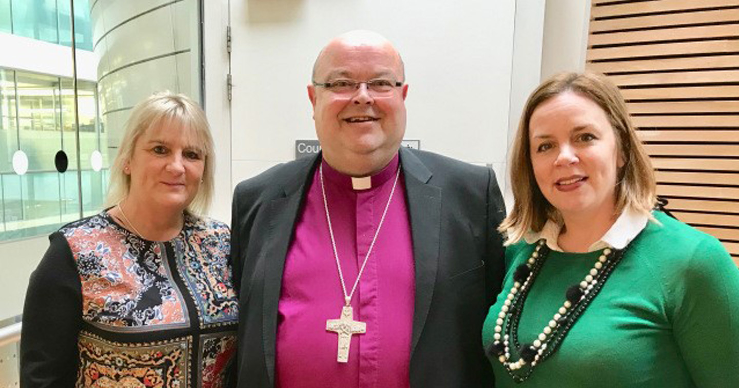 At the special meeting were (left to right) Cllr Mary Linehan Foley, Bishop Paul Colton, and Cllr Susan McCarthy.