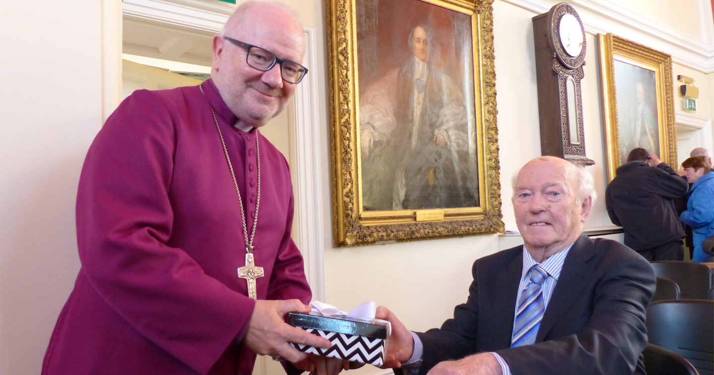 A special presentation to Mr Ivan Davison who has retired after serving for many years on Diocesan Boards and Committees and as an honorary lay diocesan secretary. 