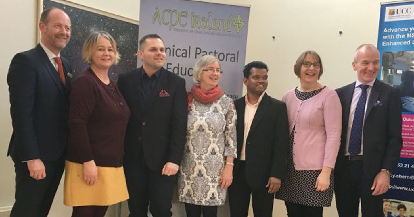 At the CPE Graduation were (left to right) CPE Supervisor, Canon Daniel Nuzum, and graduates: Monica O’Donoghue, Piotr Delimat, Hilary Dring, Robin Thomas, Sylvia Helen and Dave Cribbin.