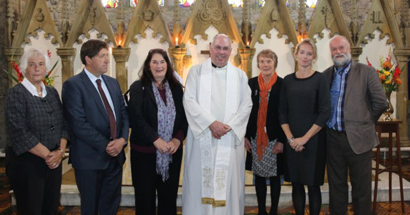 The Reverend Andrew Orr with the Churchwardens of Castlemartyr, Youghal and Ardmore.