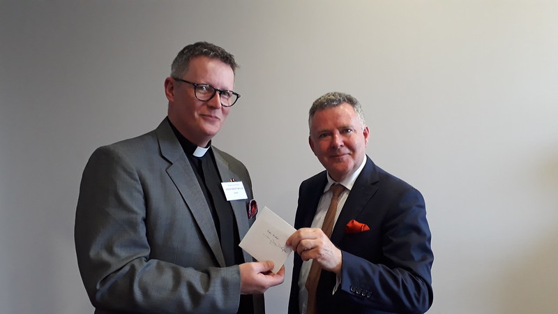 Archdeacon Robert Miller receives the prize for n:vision on behalf of Derry and Raphoe.