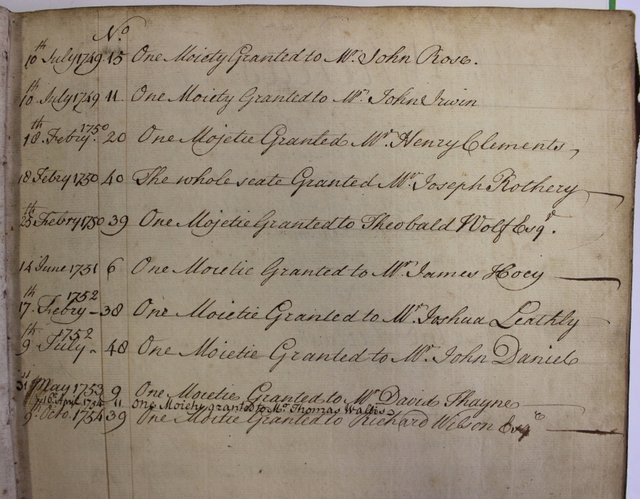 The final transactions preceding the fire in 1754, RCB P326.28.3