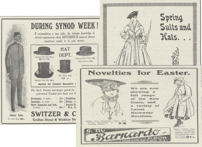 A selection of advertisements from the Church of Ireland Gazette, April 1917