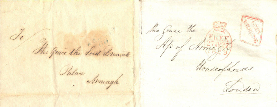 RCB Library Pamphlet Series 'S' - Item 3 'Correspondence addressed to 'His Grace the Lord Primate' and 'His Grace Ap of Armagh'