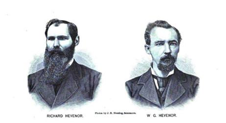 Richard and William G. Hevenor (Image from Ellis, History of Cattaraugus County, 1879)