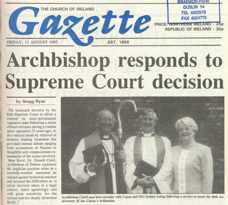 Church of Ireland Gazette - 11 August 1995
