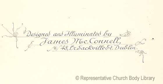 Signature of James McConnell heraldic artist