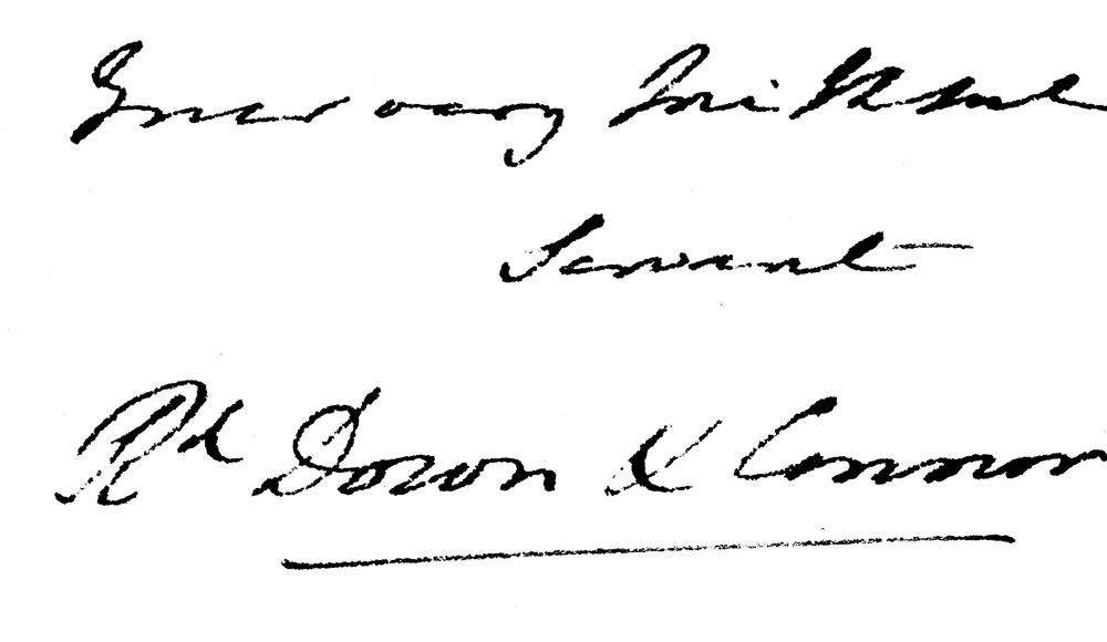 The signature of Richard Mant, Bishop of Down, Connor and Dromore 1823-48, from RCB Library Ms 772/3.