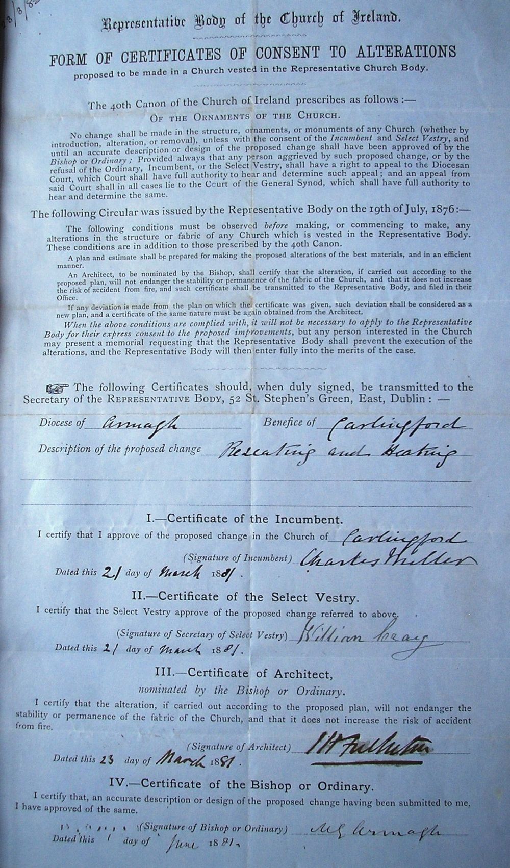 Photograph of the consents form