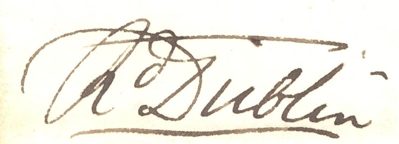 Signature of ‘Rd Dublin', Richard Whately, Archbishop of Dublin from a letter in RCB Library Ms 707/