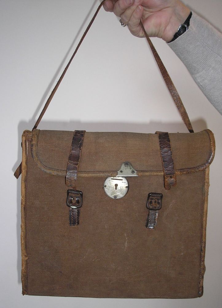 Camera bag that came with the Stillorgan Lantern Slides, which were brought for sale at the parish ‘Mayfair' and salvaged by parishioners