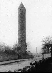 Clondalkin Round Tower, Co. Dublin, RCB Library St Patrick's Deanery lantern slide collection