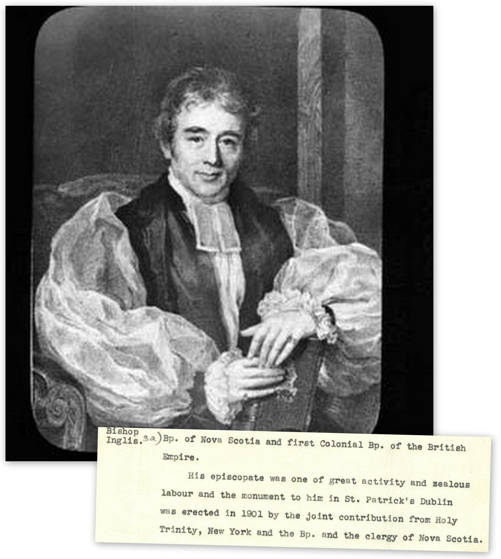 Rt Revd John Inglis (1777-1850), RCB Library St Patrick's Deanery lantern slide collection with relevant detail from Lecture 2, p. 13