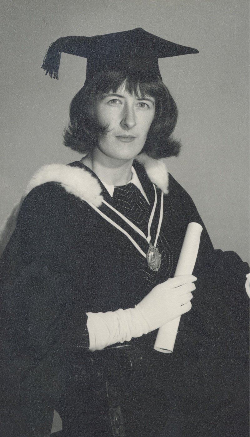 Patricia H. Ledbetter on her graduation day, October 1967, image supplied by Patricia H. Smyth