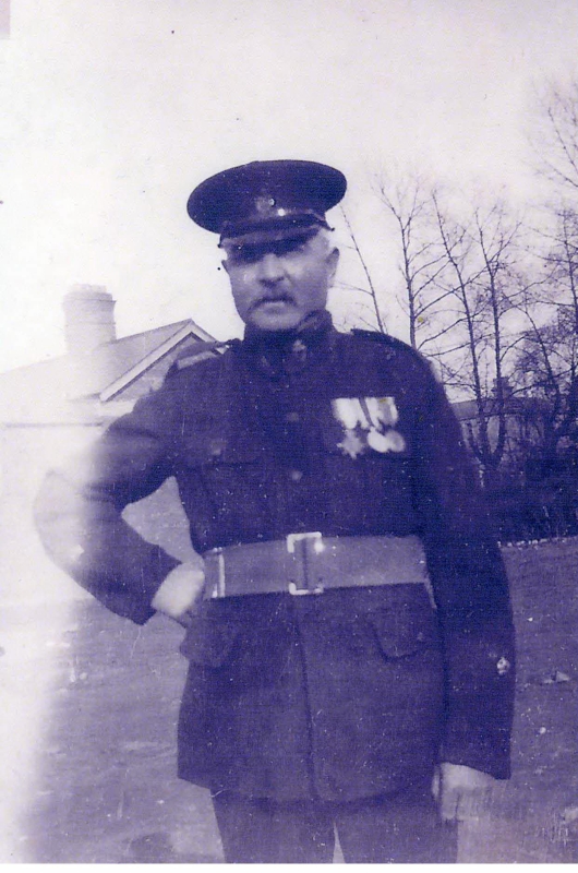 Photograph of William Millikin who served with the 8th Battalion of the Royal Irish Rifles, in his military uniform, in the possession of Kenny McKeague