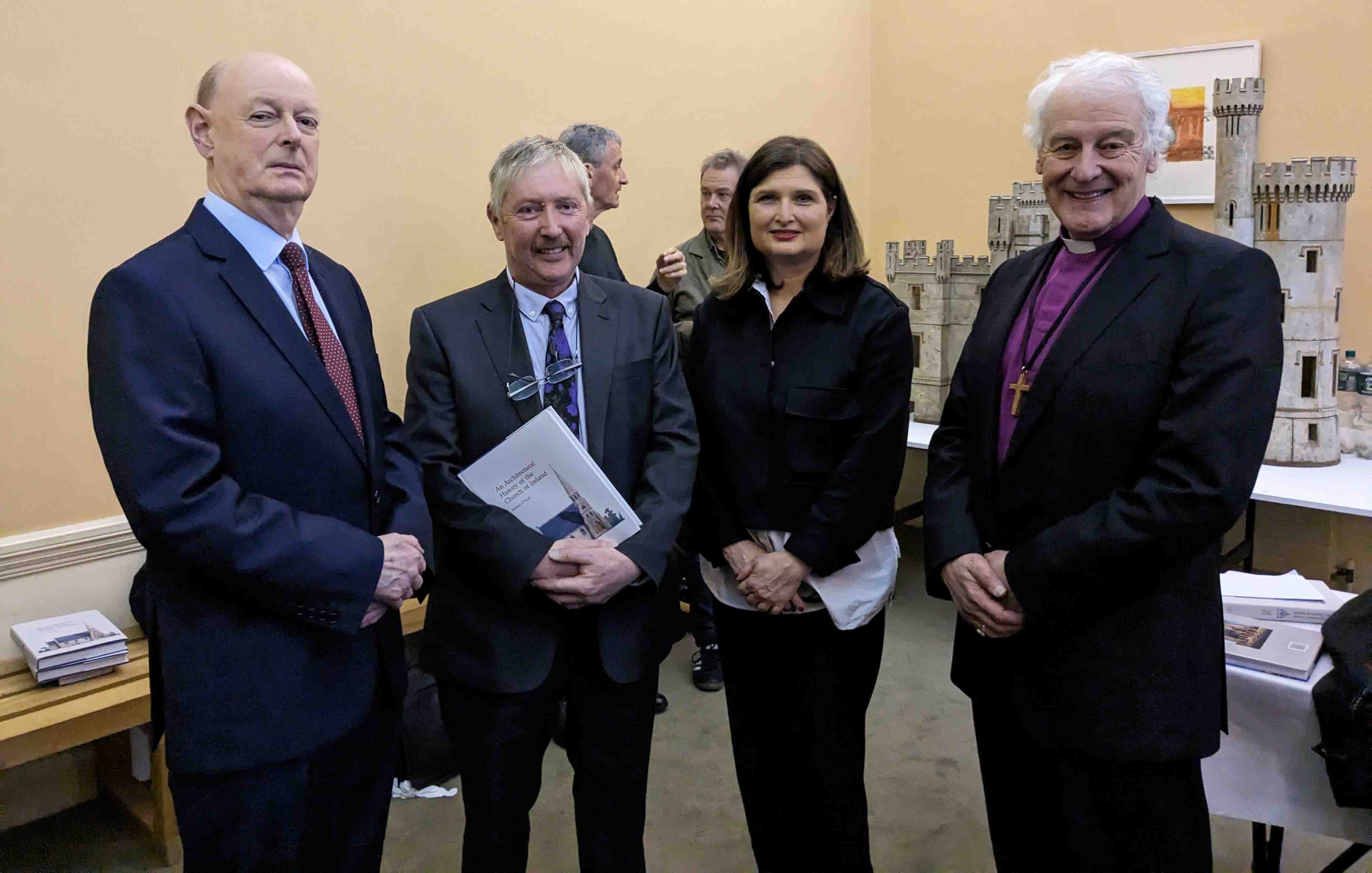 From left: Dr Ray Refaussé (Church of Ireland Publishing), author Dr Michael O'Neill, and guest speakers Dr Sandra O'Connell and Archbishop Michael Jackson.