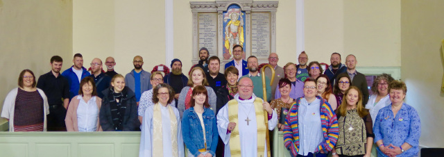 Choral Con Fusion with the Bishop and the Reverend Sarah Marry.