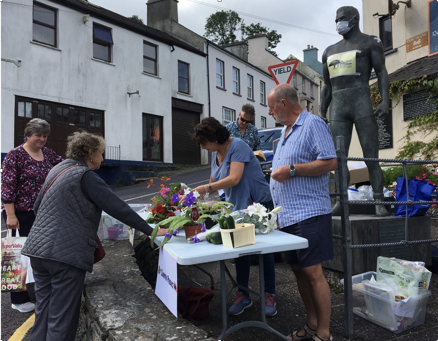 Nick and Annie Bowen selling country produce and plants at the Ballydehob Union Summer Fundraiser.
