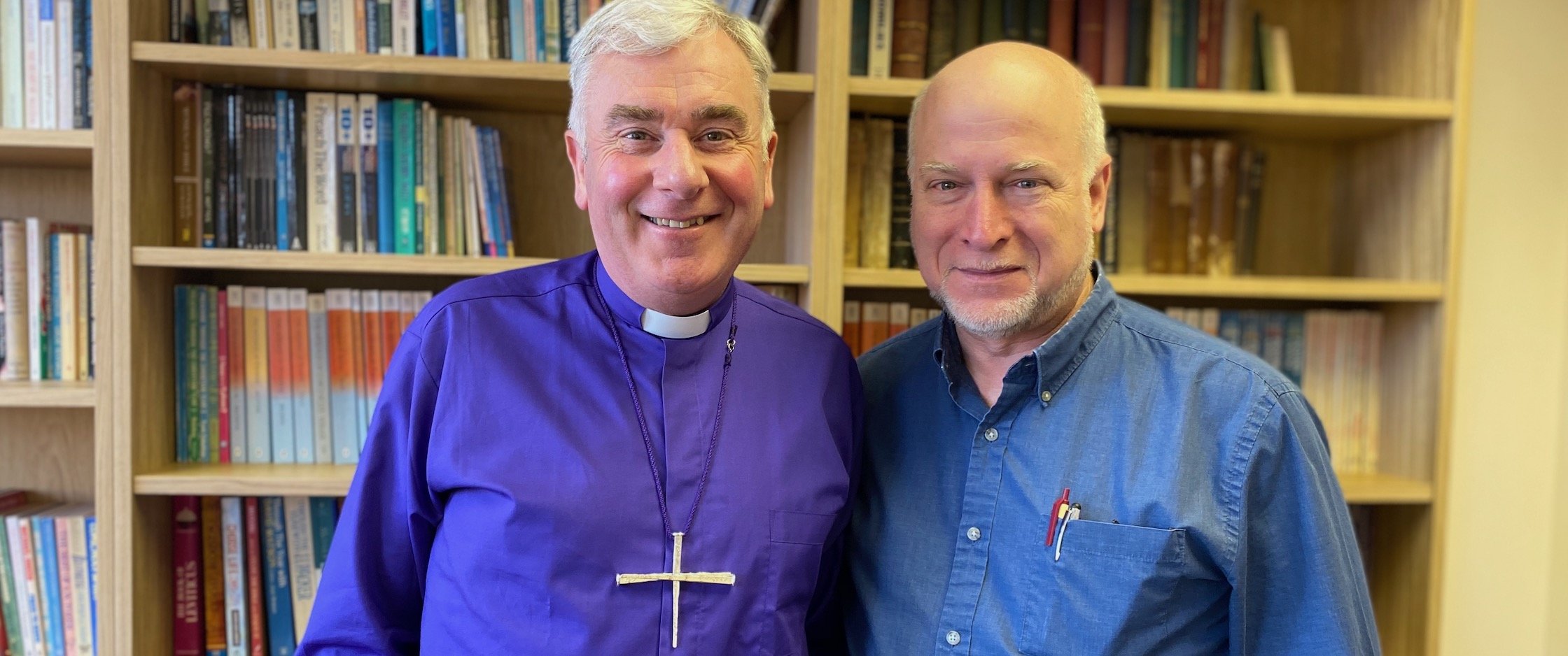 Bishop Bill Love (right) pictured in January with Bishop David McClay.
