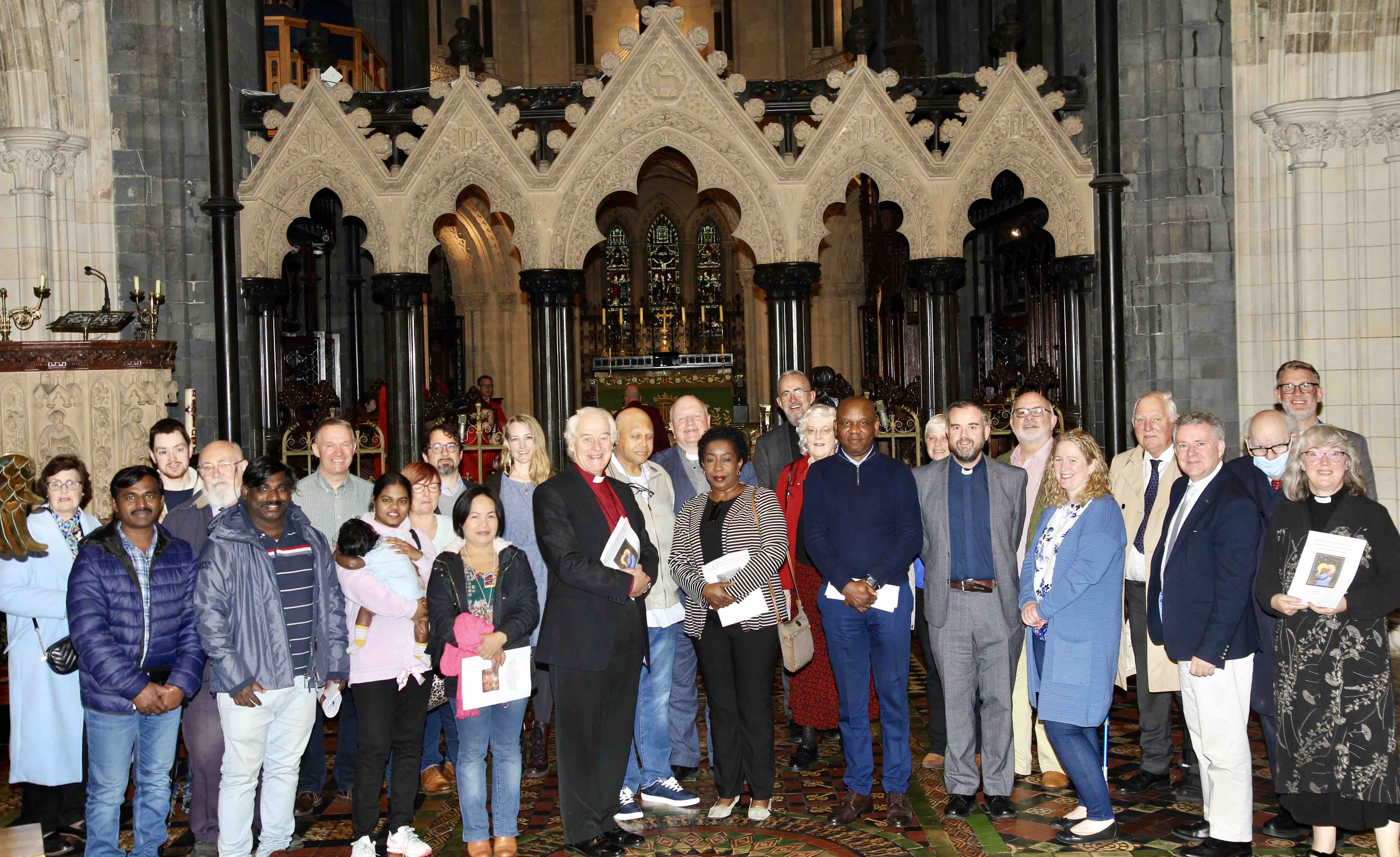 Some of those attending the launch of ‘The Lord Looks on the Heart' in Christ Church Cathedral. Others joined online.