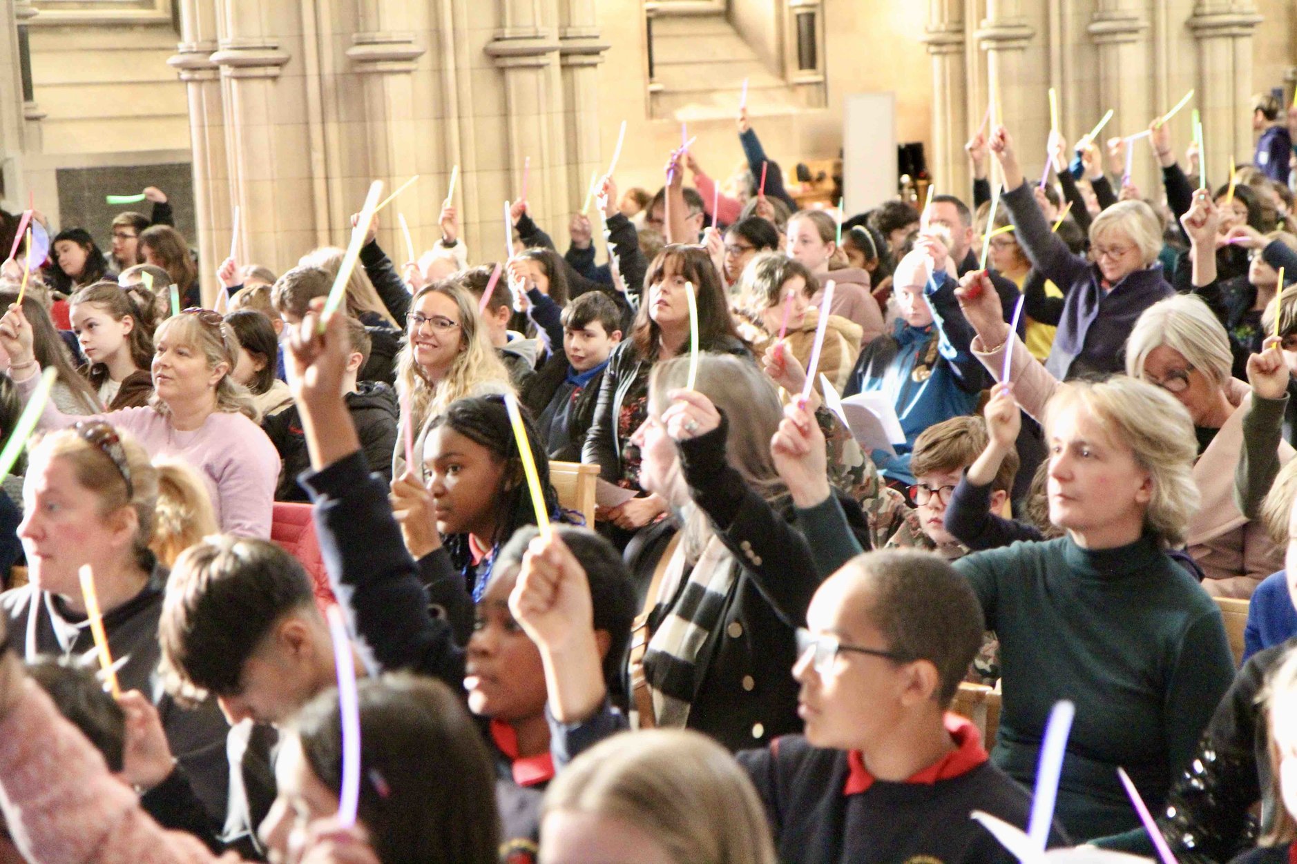Children bringing light to Christ Church Cathedral during the Dublin and Glendalough Diocesan Primary and Junior Schools Service, in November this year.