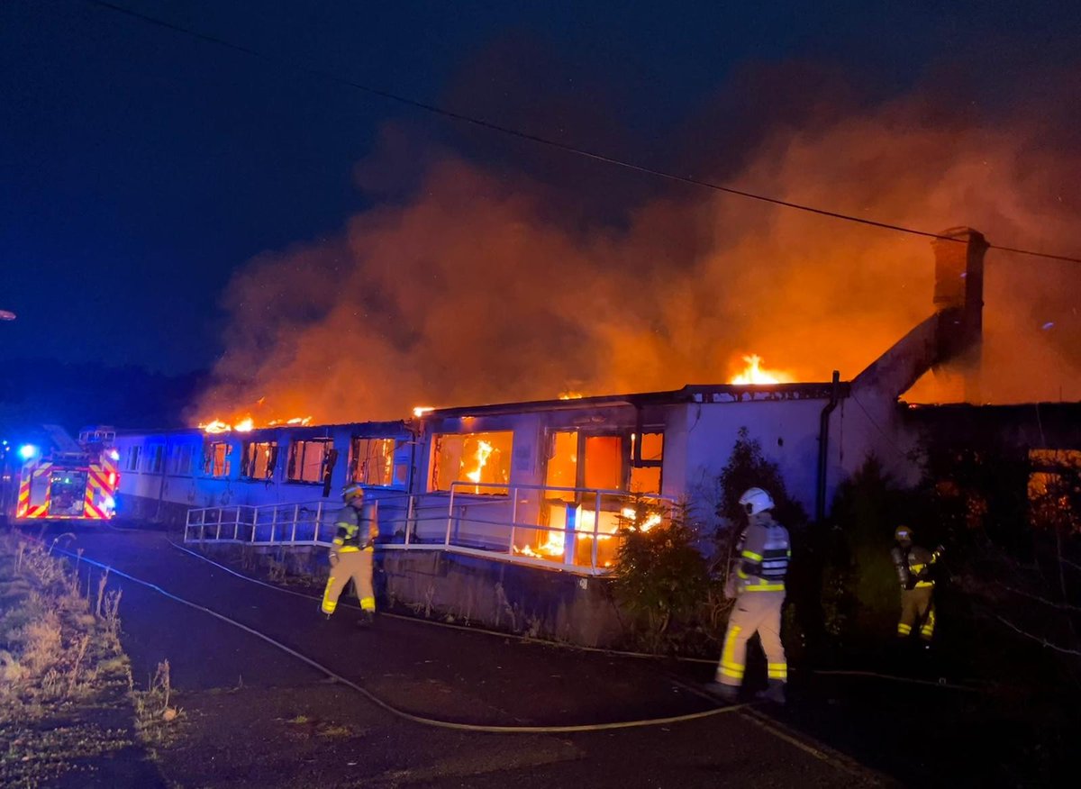 Firefighters were called at 7am to vacant buildings alight at Crooksling off the Blessington Road. (Photo: Dublin Fire Brigade on X)
