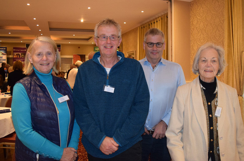 Wendy Lyons, the Revd Canon Andrew Ison, Carl Kilroy and Mildred Gilmore, representing Ballisodare Group of Parishes attending an in-person Diocesan Synod for the first time.