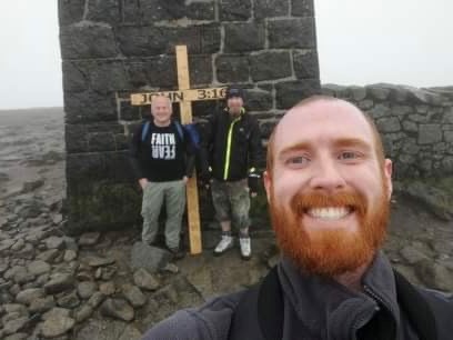 Bill, Ernie and Peter at the top of Donard.