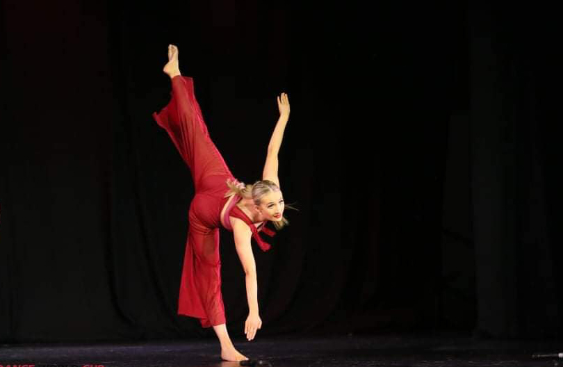 Jasmine Gray competing in the Dance World Cup.