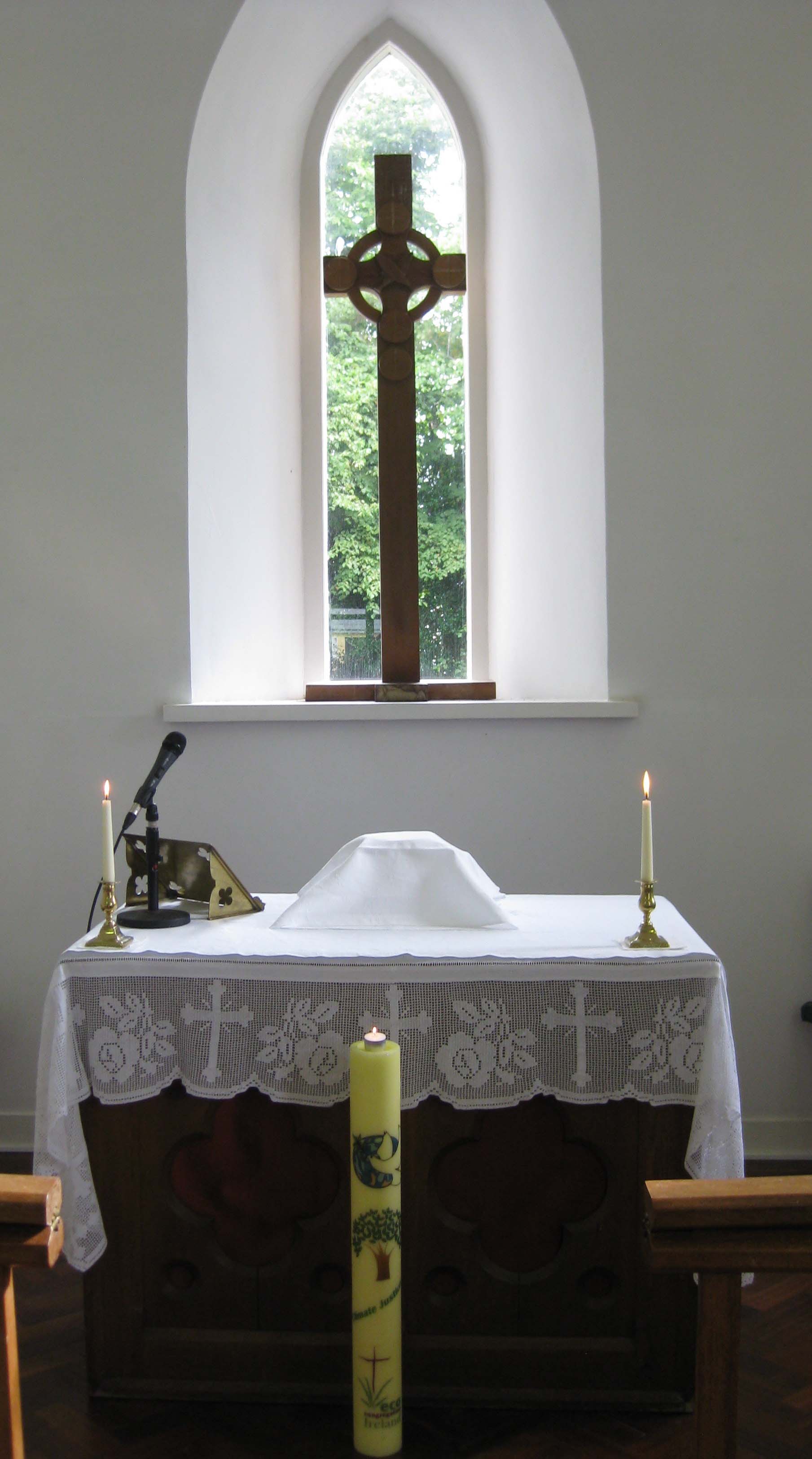 The Climate Justice Candle at St Patrick's, Kenmare.