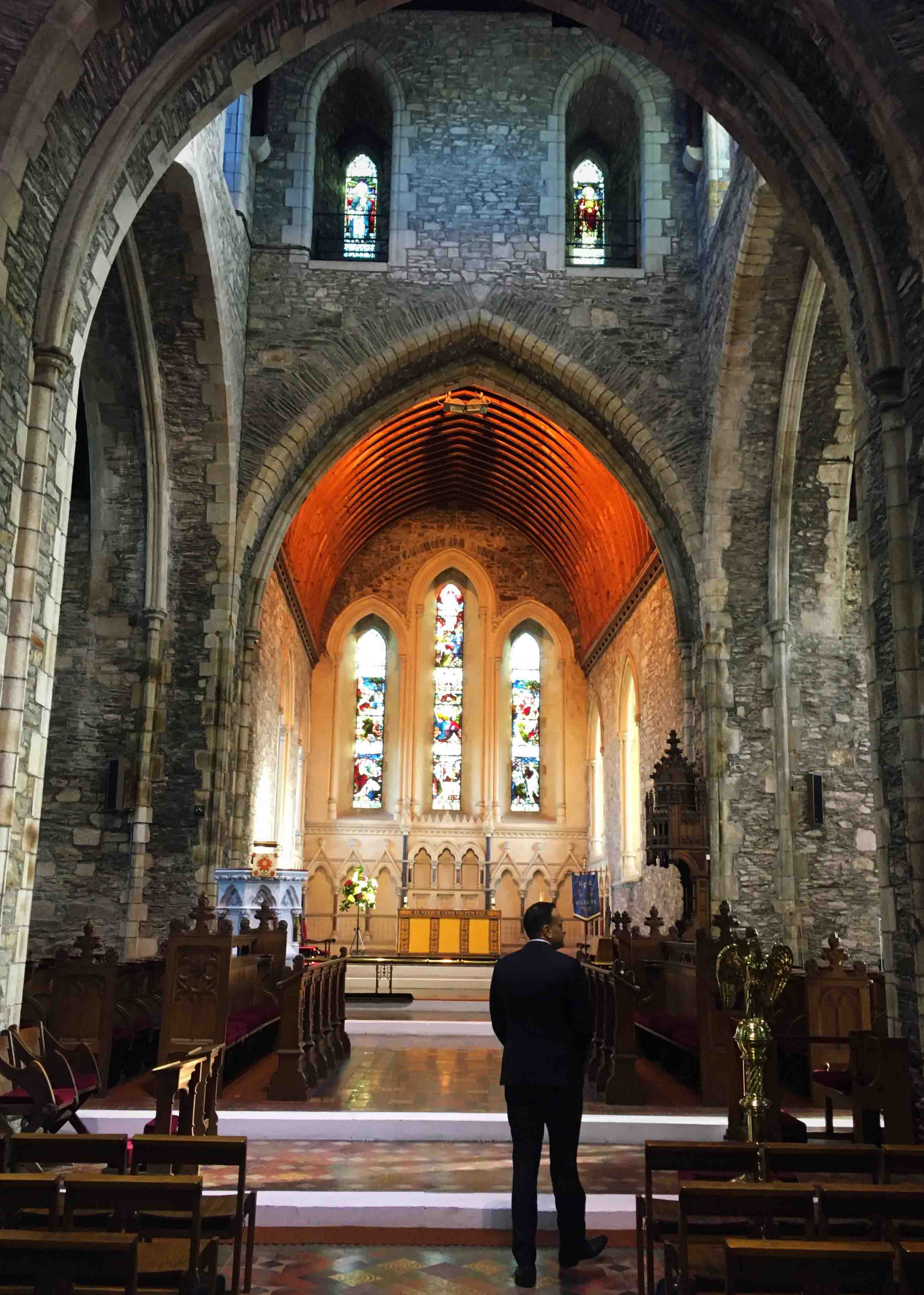 An Taoiseach in St Brigid's Cathedral.