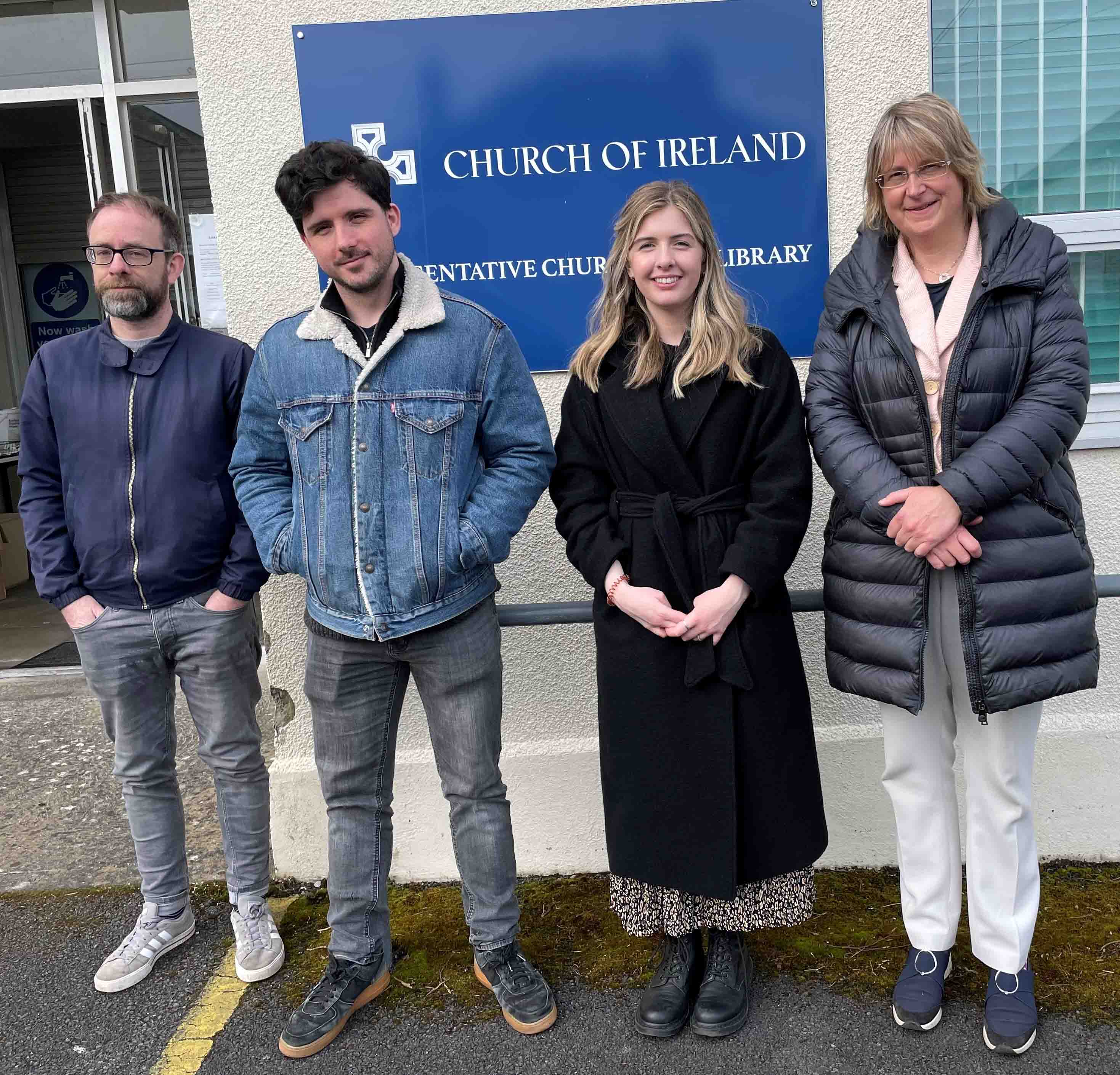 The RCB Library's staff (from left): Bryan Whelan, Assistant Librarian; Robert Gallagher, Administrator; Aisling Irwin, Assistant Archivist; and Dr Susan Hood, Librarian & Archivist.