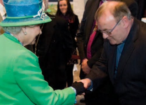 Dean of Cashel Philip Knowles greets the Queen, 2011.